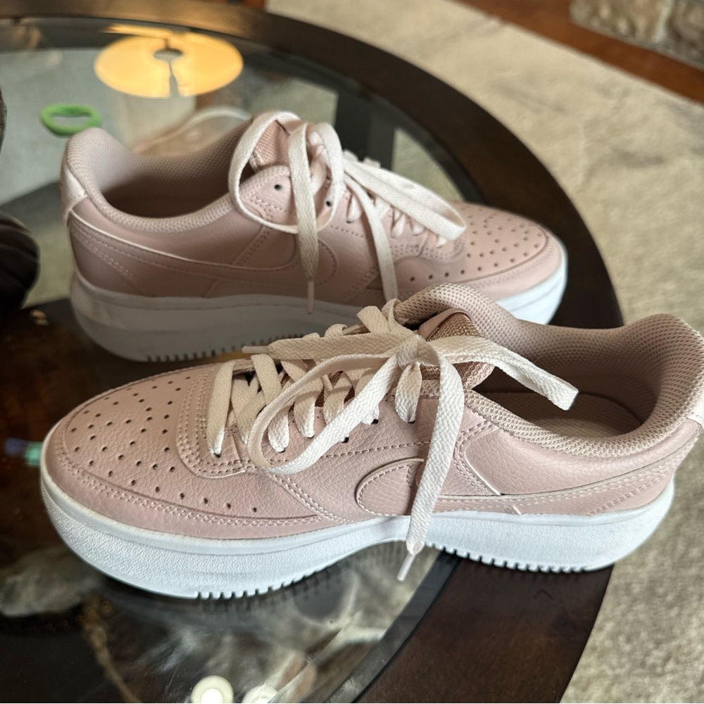 Nike Women's Pink Sneakers DM0113-600 Court Vision Alta Oxford